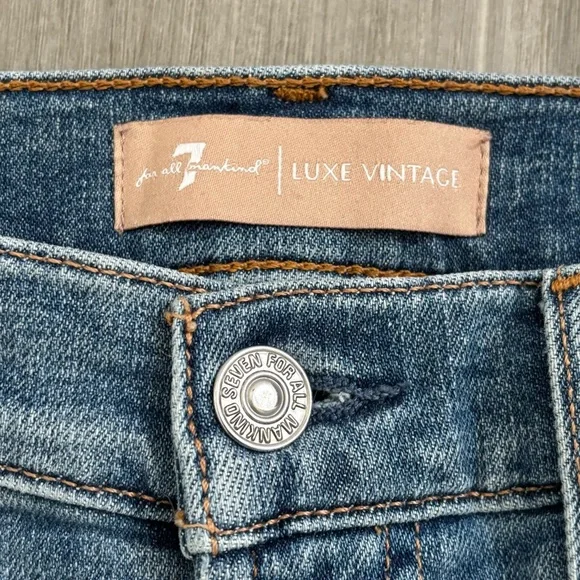 • [7 for all Mankind] High Waist Slim Kick Jean • - Picture 4 of 11